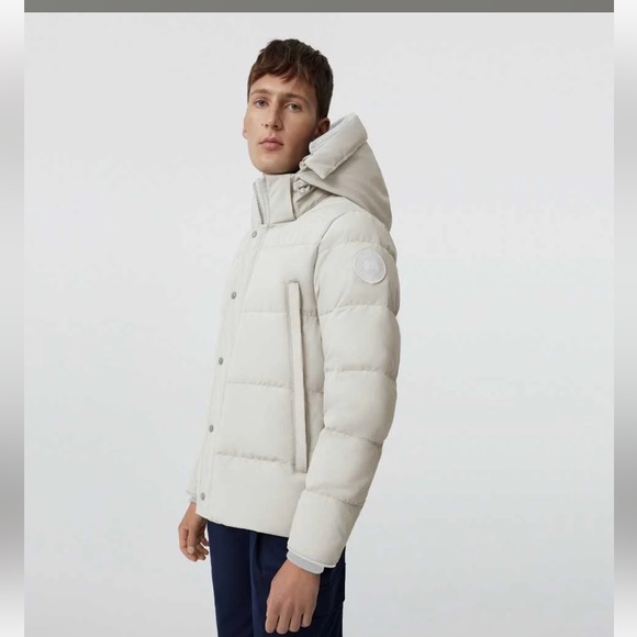 Canada Goose Wyndham Parka Humanature Men Medium- Greige/white - Picture 8 of 9